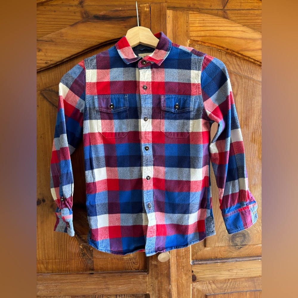 Boys Mini Boden Plaid button down